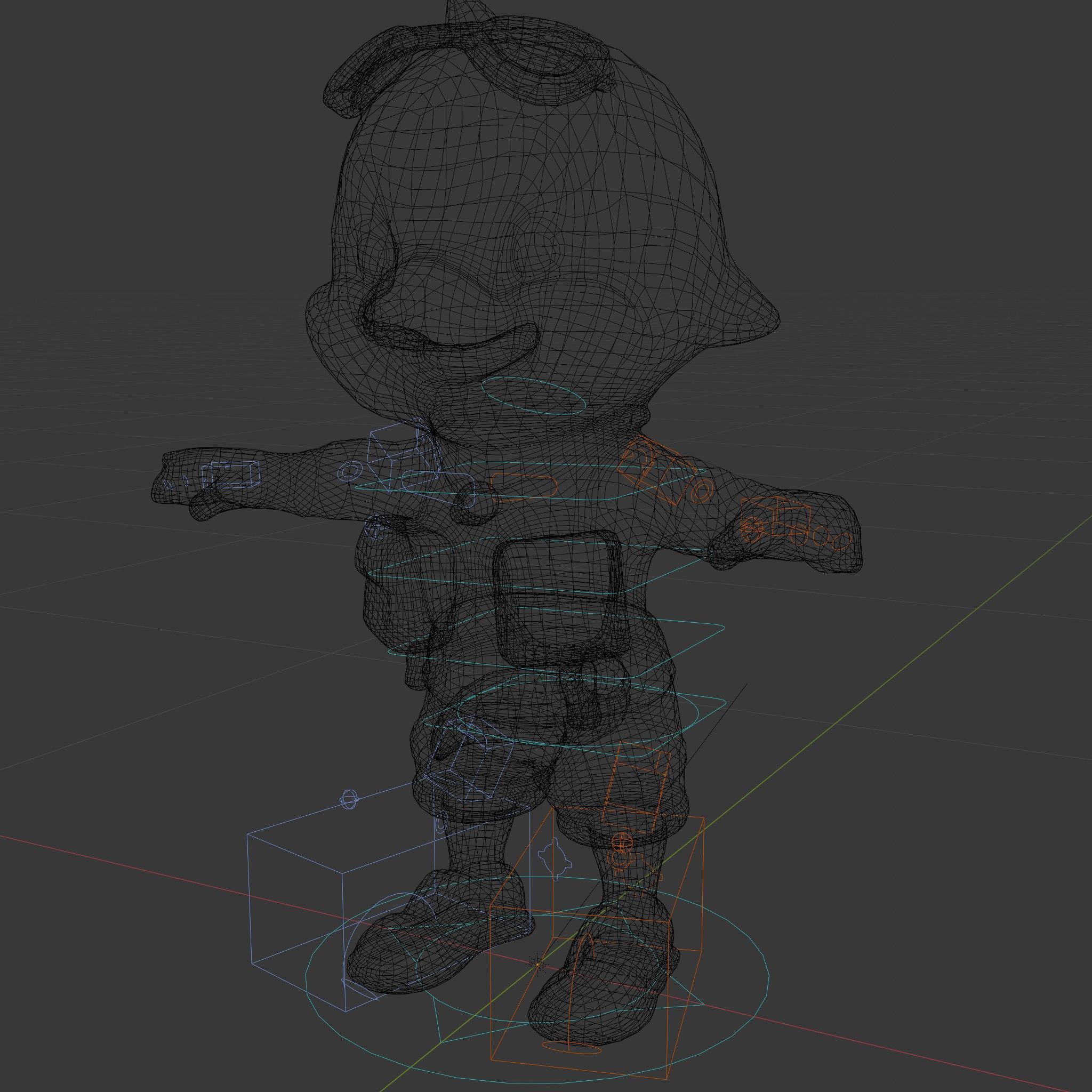 Cheerful Dolphin Character Rigged and Animated in Summer Attire Low-poly 3D model_7