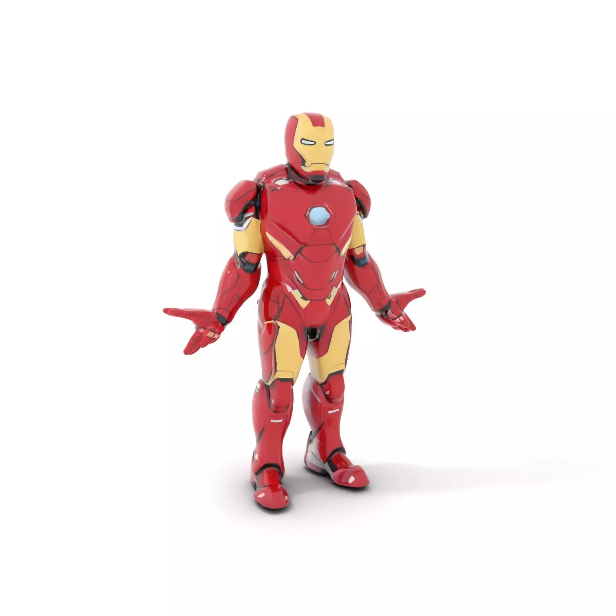 Armored Superhero Rigged and Animated D Model Low-poly 3D model_0