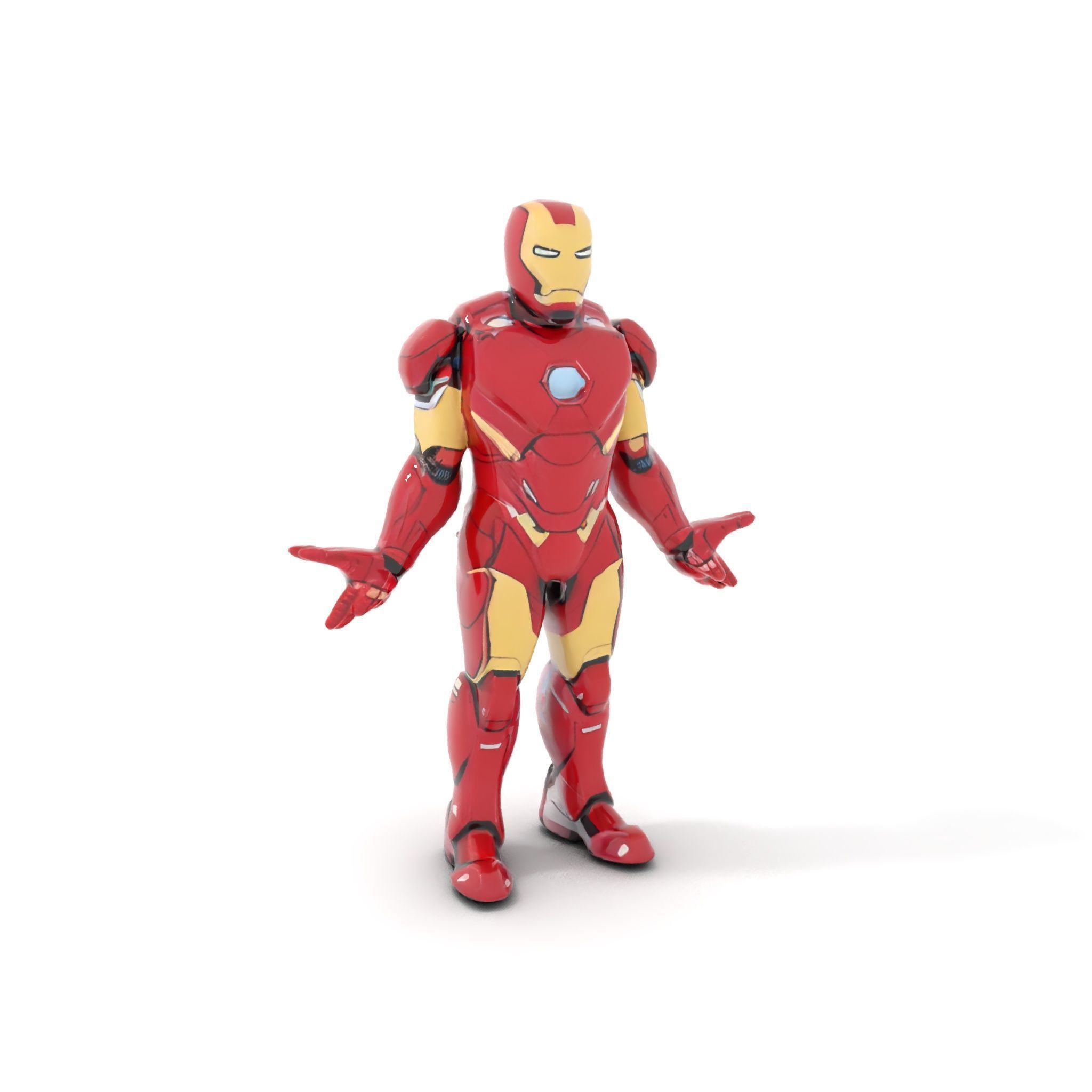 Armored Superhero Rigged and Animated D Model Low-poly 3D model_12