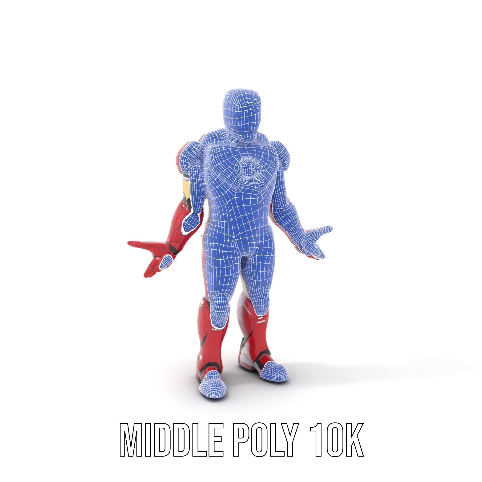 Armored Superhero Rigged and Animated D Model Low-poly 3D model_24
