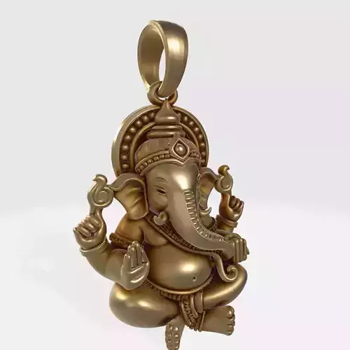 Ganesha Pendant 3D Model 15