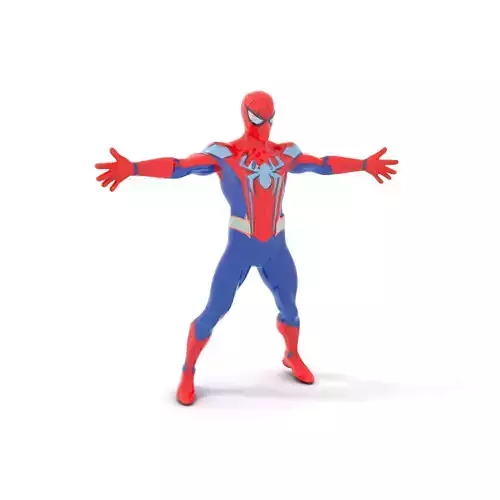Superhero Spider Hero Rigged and Animated D Character Model Low-poly 3D model