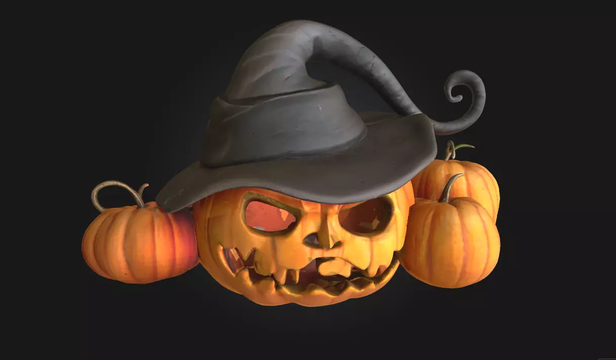 Pumpkin Enchantment  Magical Prop Model for Fantasy 3D model_0