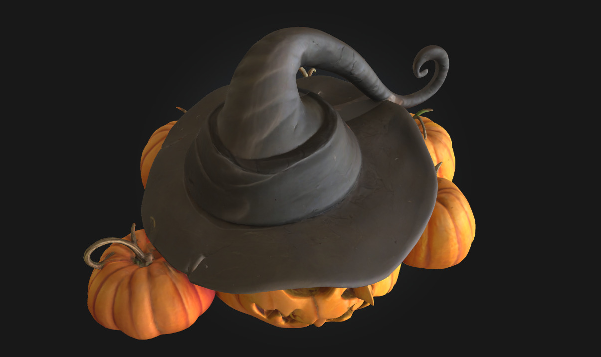 Pumpkin Enchantment  Magical Prop Model for Fantasy 3D model_4