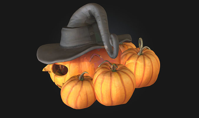 Pumpkin Enchantment  Magical Prop Model for Fantasy 3D model 2