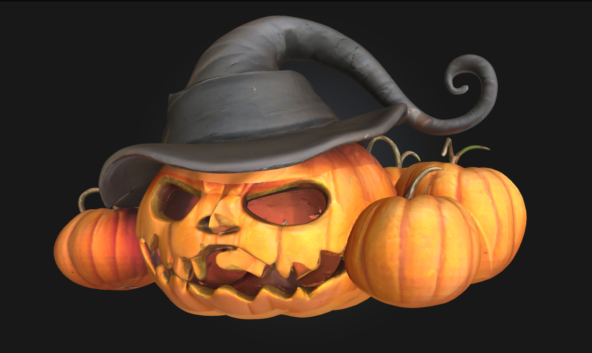 Pumpkin Enchantment  Magical Prop Model for Fantasy 3D model_5