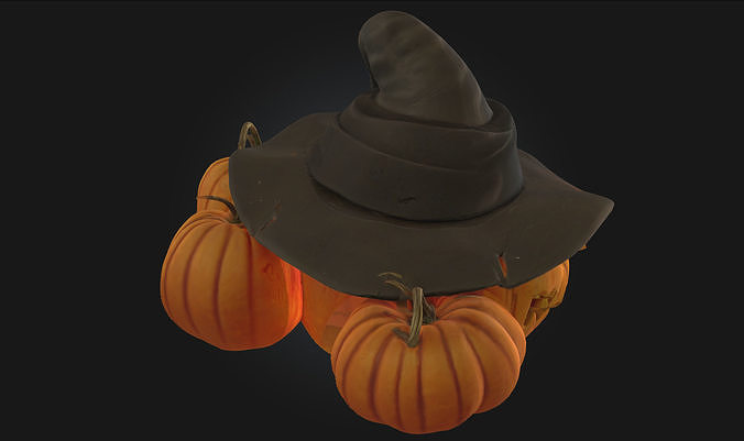 Pumpkin Enchantment  Magical Prop Model for Fantasy 3D model 3