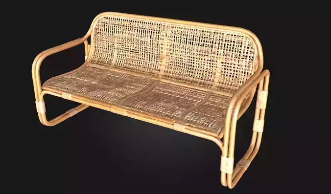 Rattan Elegance Sofa  Handcrafted Furniture 