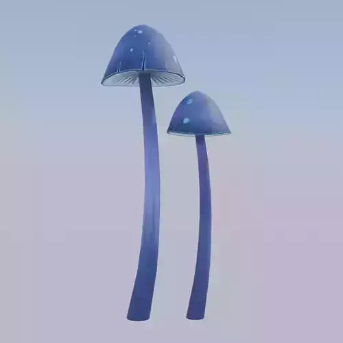 Stylized Purple Mushroom