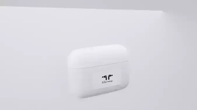 Custom White Earbuds Case Mockup Sarang 3D Model 3D model