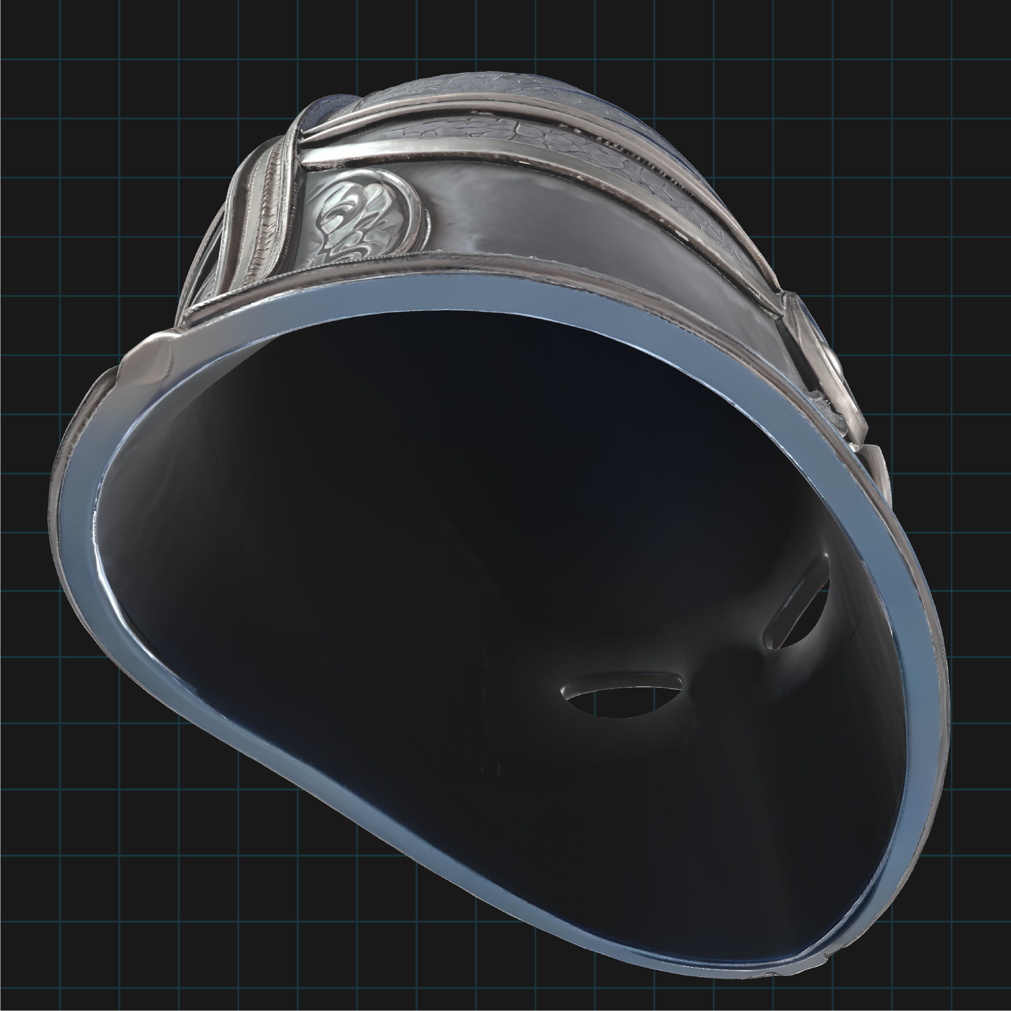 Medieval Fantasy Helmet Viking Warrior Armor 3D print model_3