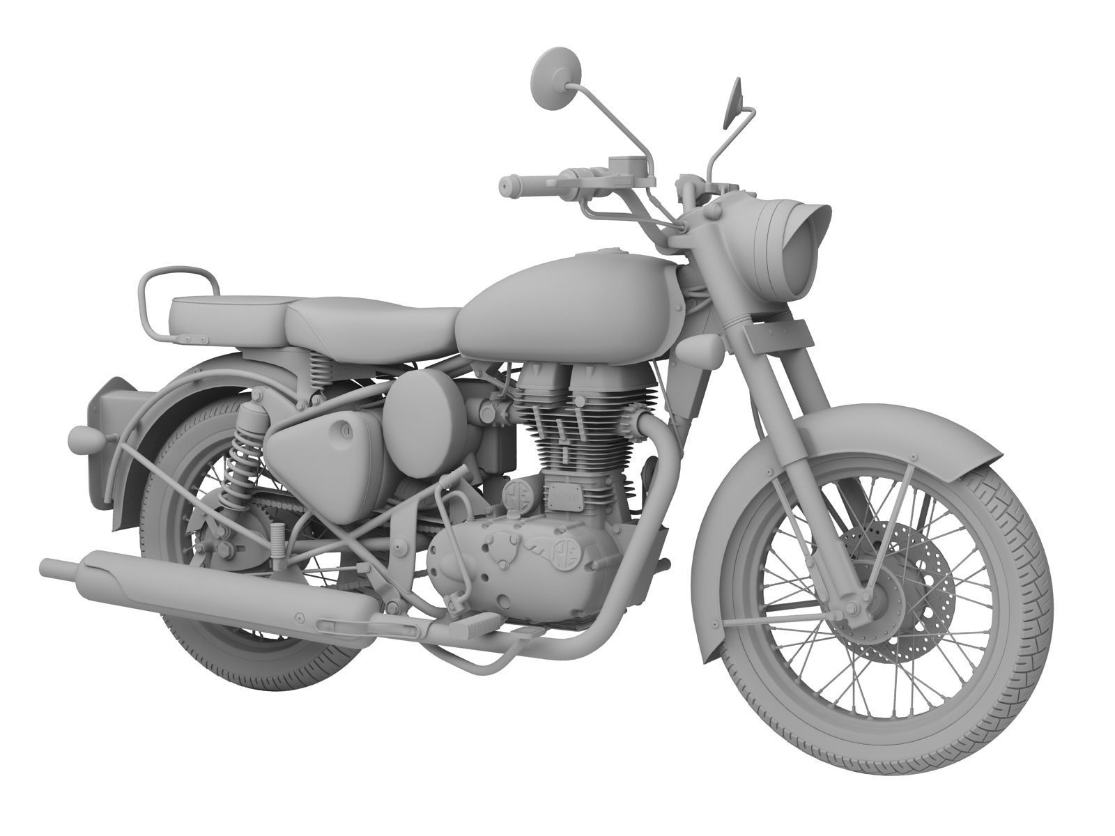 Royal Enfield Classic Chrome 2016 3D model_6