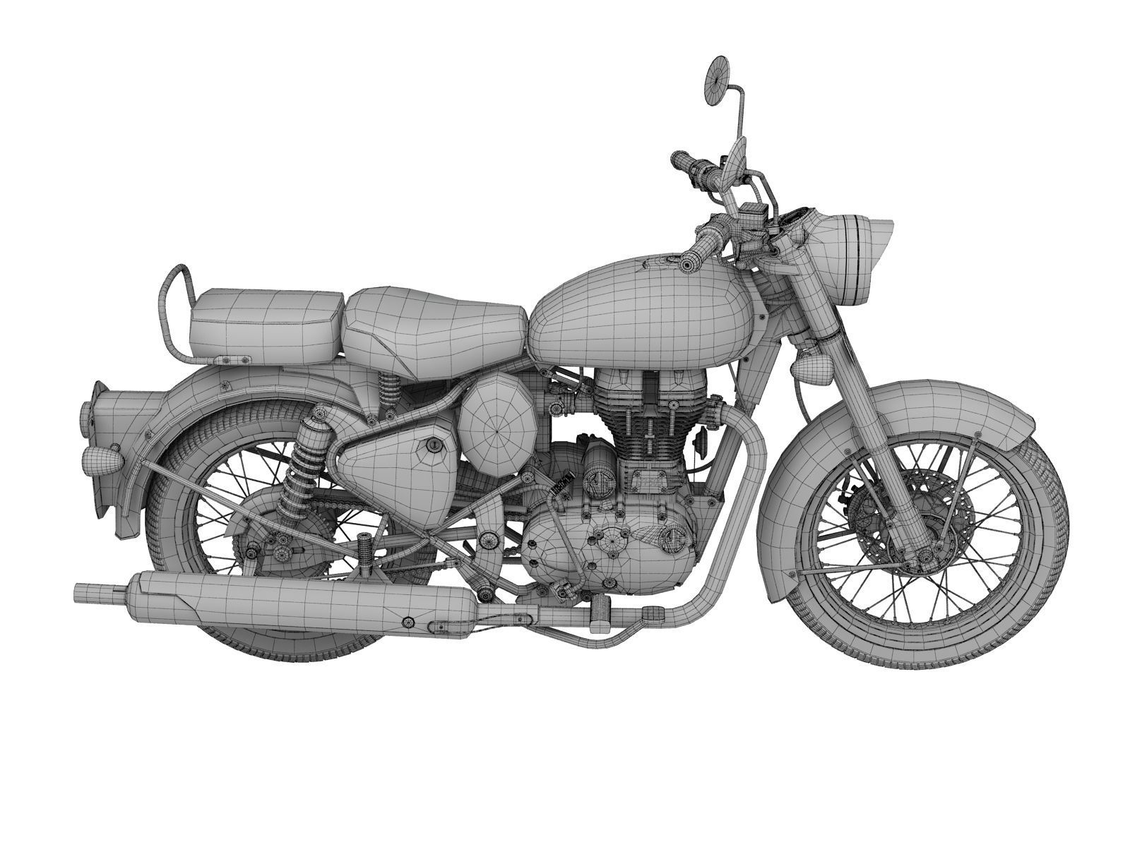 Royal Enfield Classic Chrome 2016 3D model_15