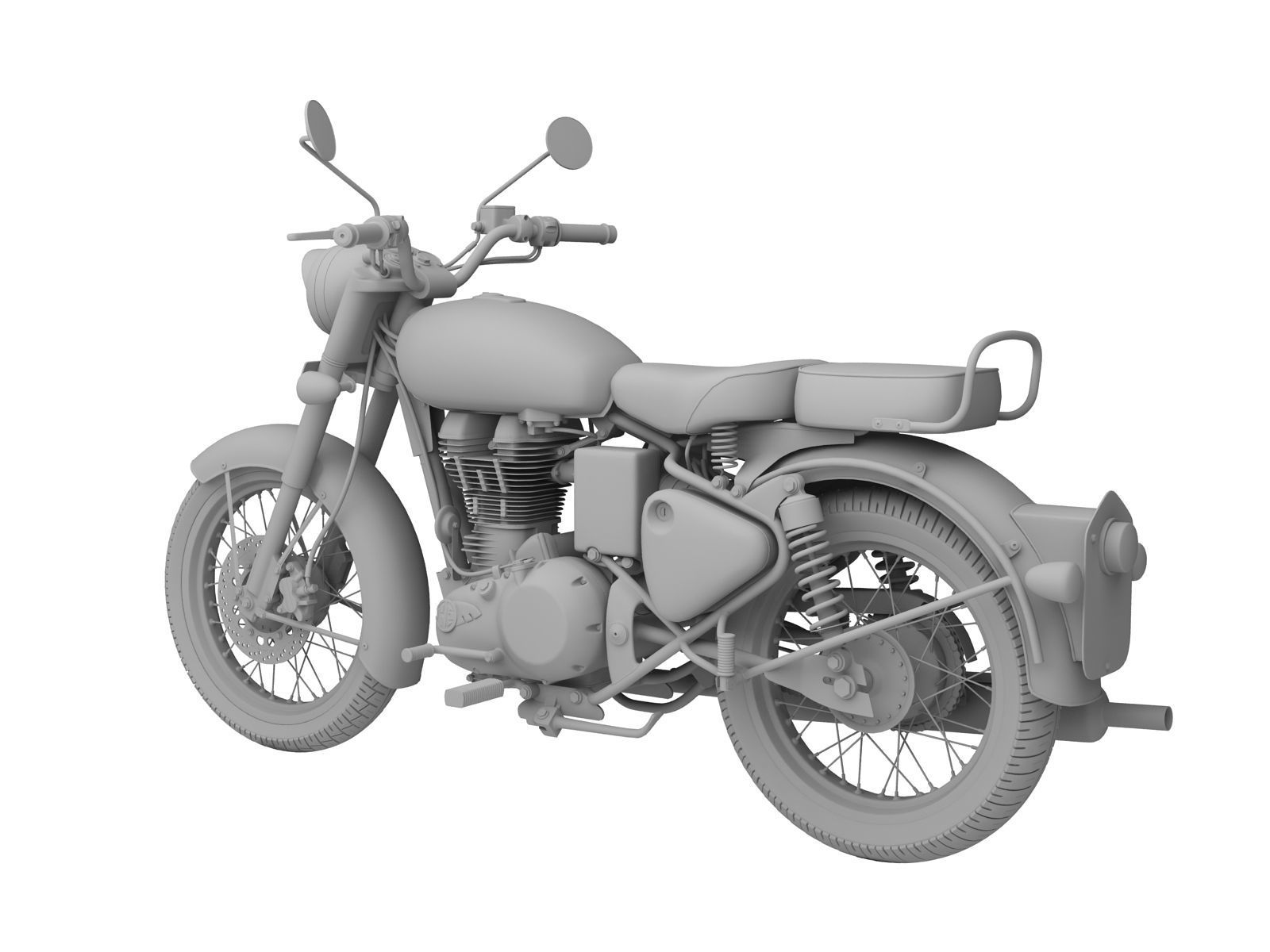 Royal Enfield Classic Chrome 2016 3D model_10