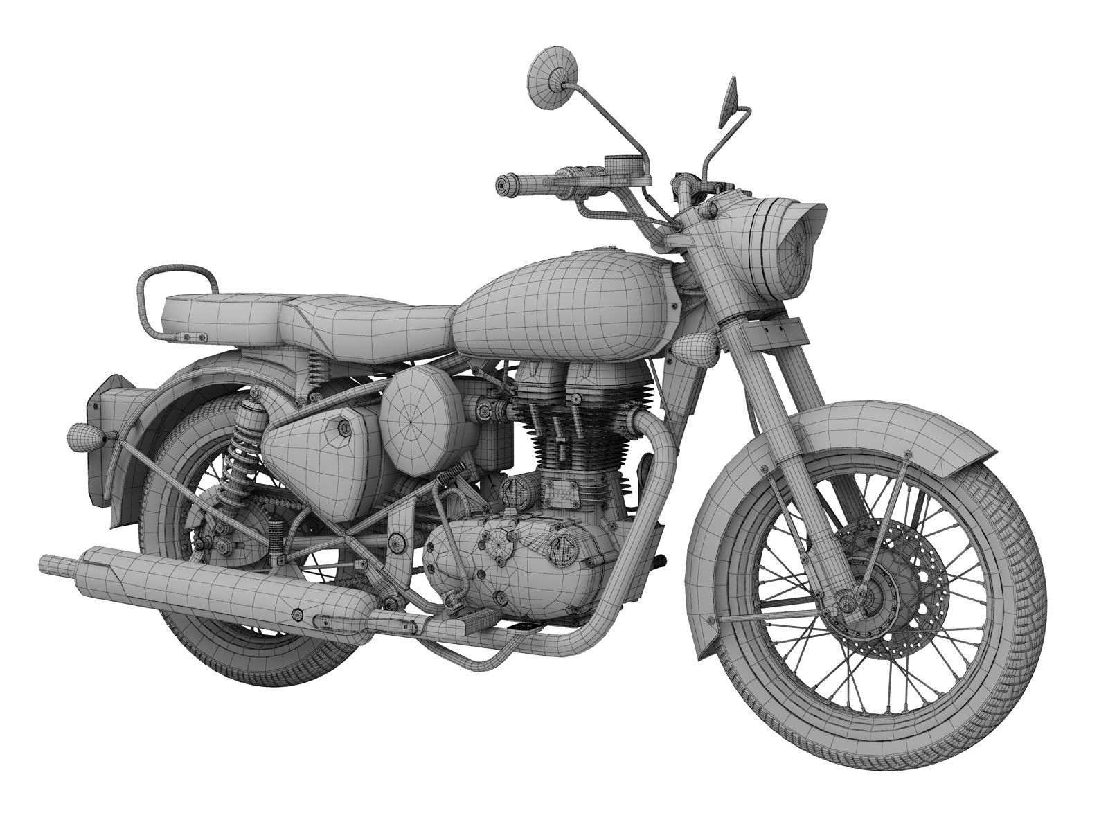 Royal Enfield Classic Chrome 2016 3D model_13