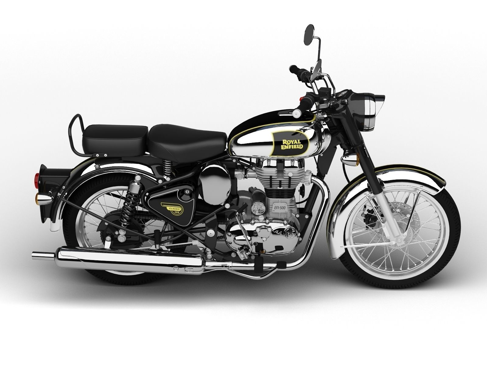 Royal Enfield Classic Chrome 2016 3D model_5