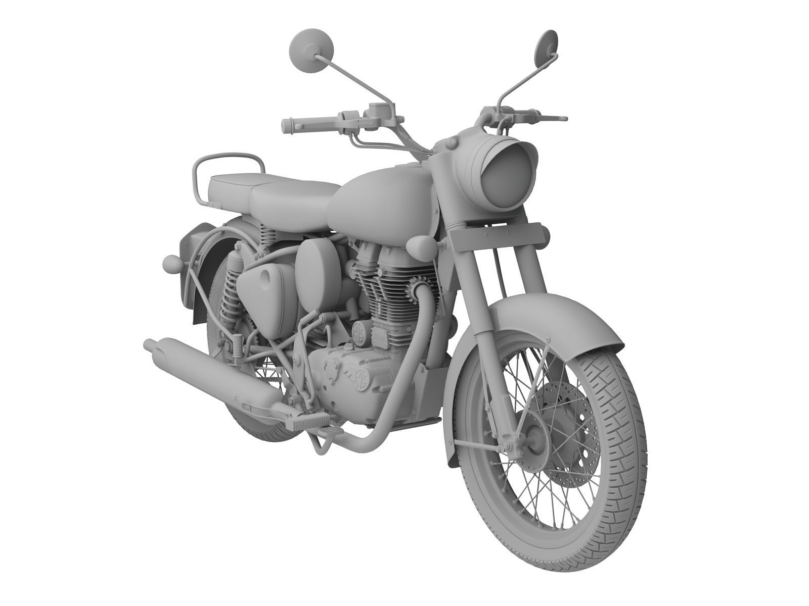 Royal Enfield Classic Chrome 2016 3D model_8