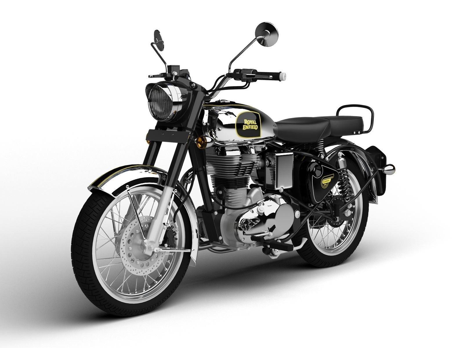 Royal Enfield Classic Chrome 2016 3D model_3