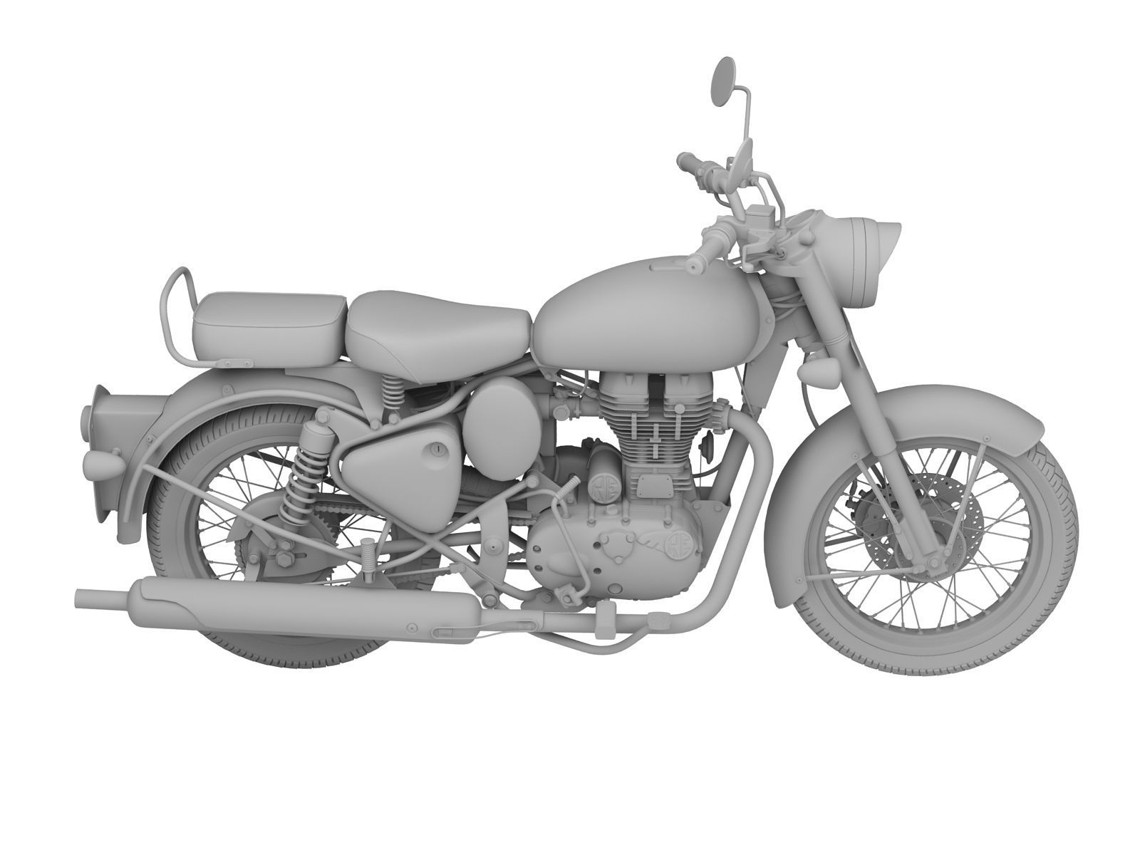 Royal Enfield Classic Chrome 2016 3D model_7