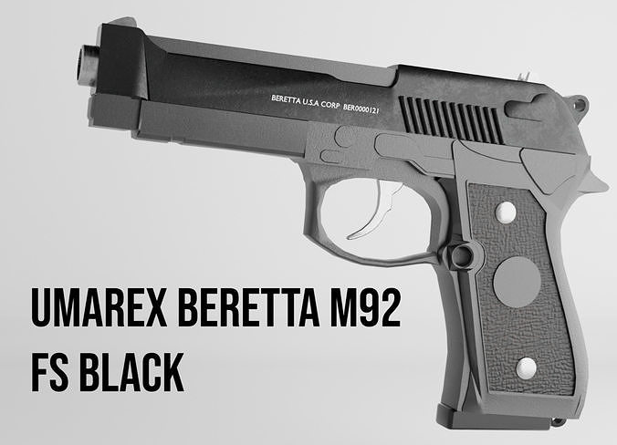 GUN Umarex Beretta M92 FS Black Pistol 3D model