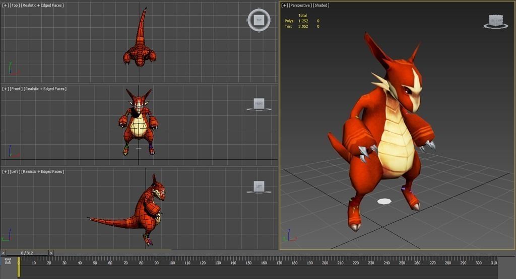 Cartoon MMA Low-poly 3D model_5