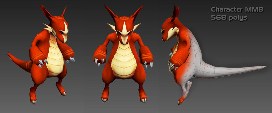 Cartoon MMA Low-poly 3D model_1