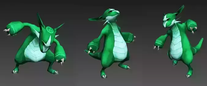 Cartoon MMA Low-poly 3D model