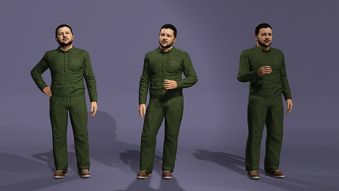 Strikingly similar to Ukrainian President Zelensky 3D model