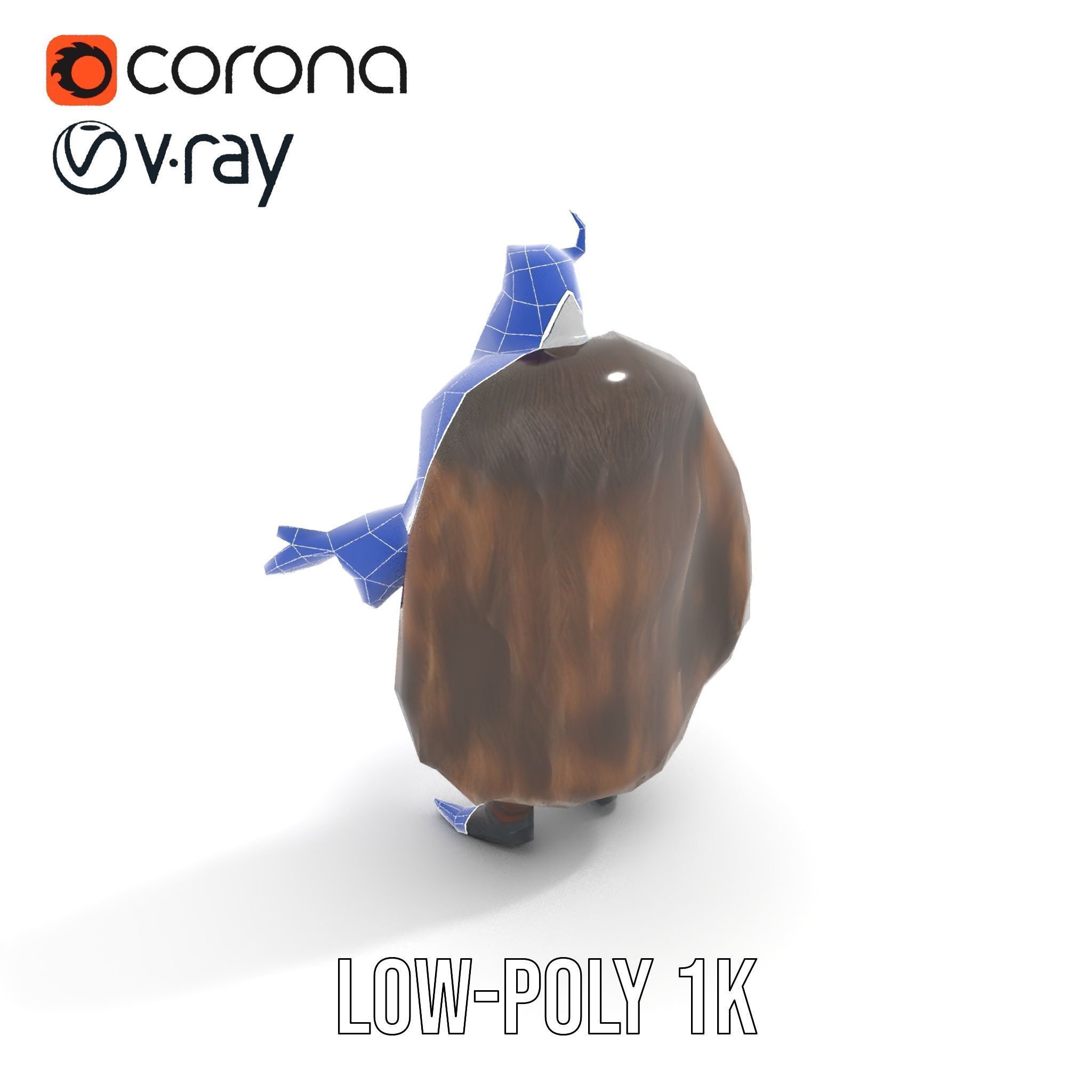 Nordic King Character Model Rigged and Animated Low-poly 3D model_26