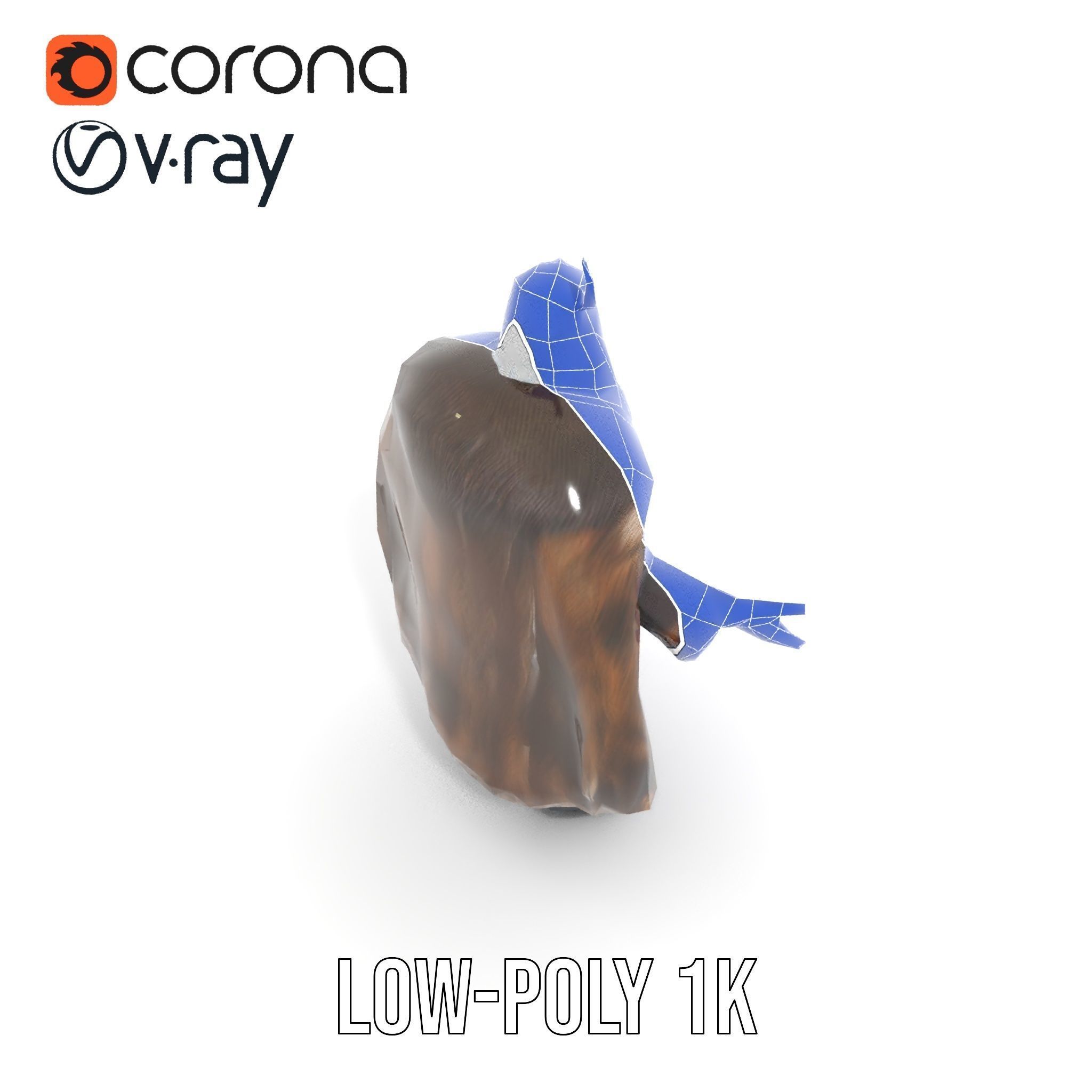 Nordic King Character Model Rigged and Animated Low-poly 3D model_29