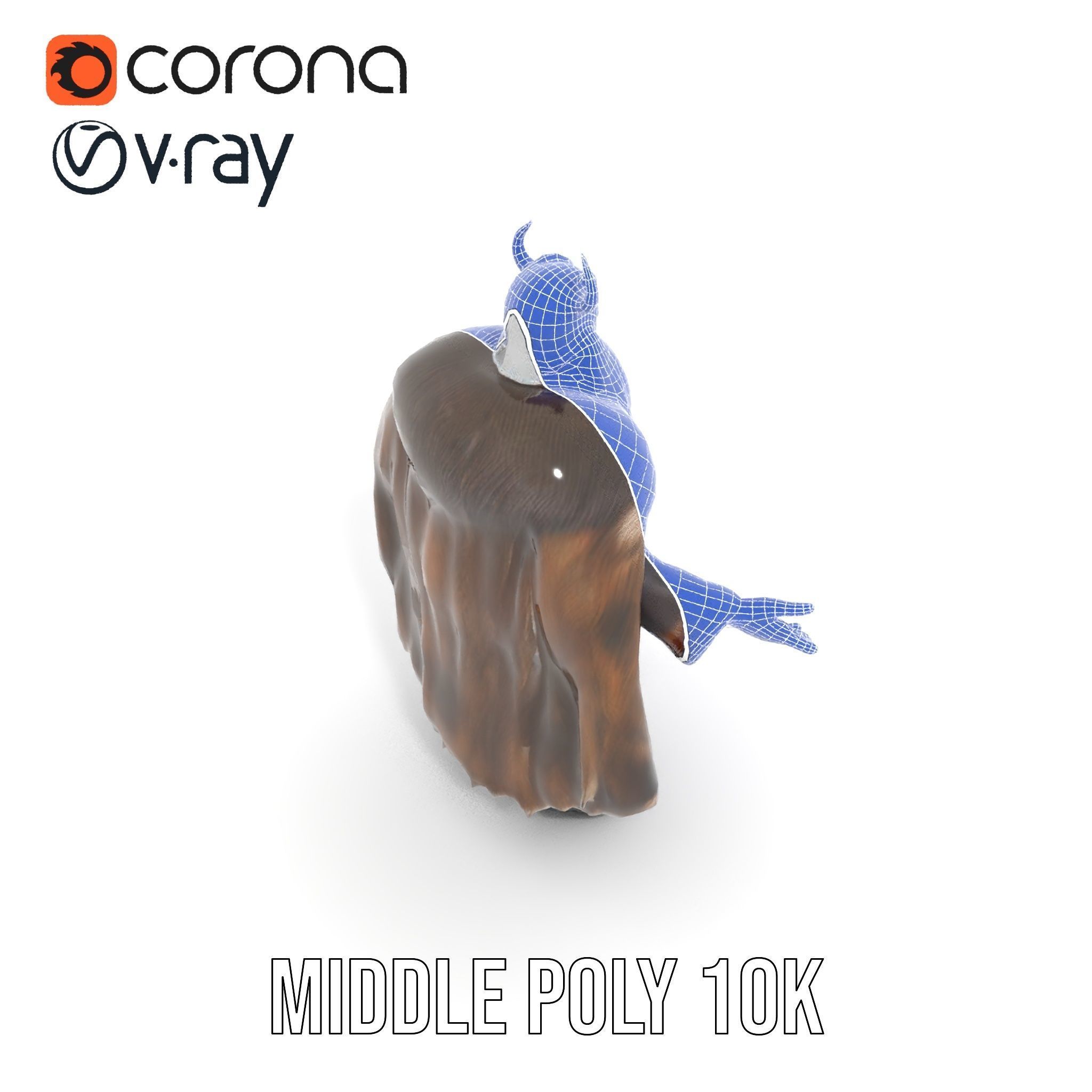 Nordic King Character Model Rigged and Animated Low-poly 3D model_20