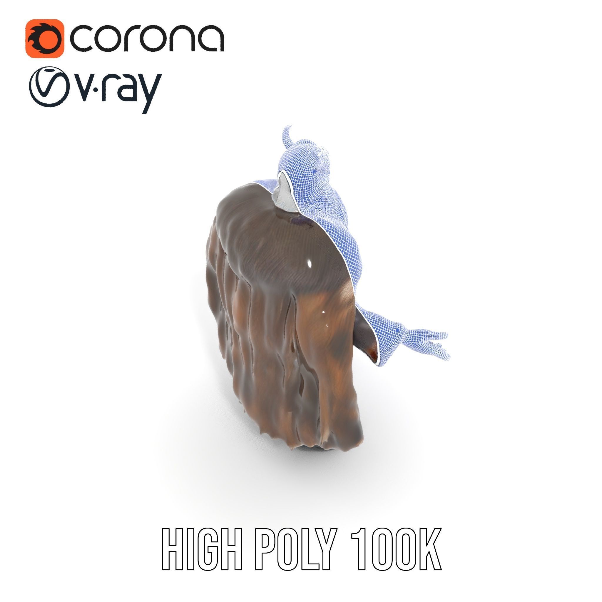 Nordic King Character Model Rigged and Animated Low-poly 3D model_22