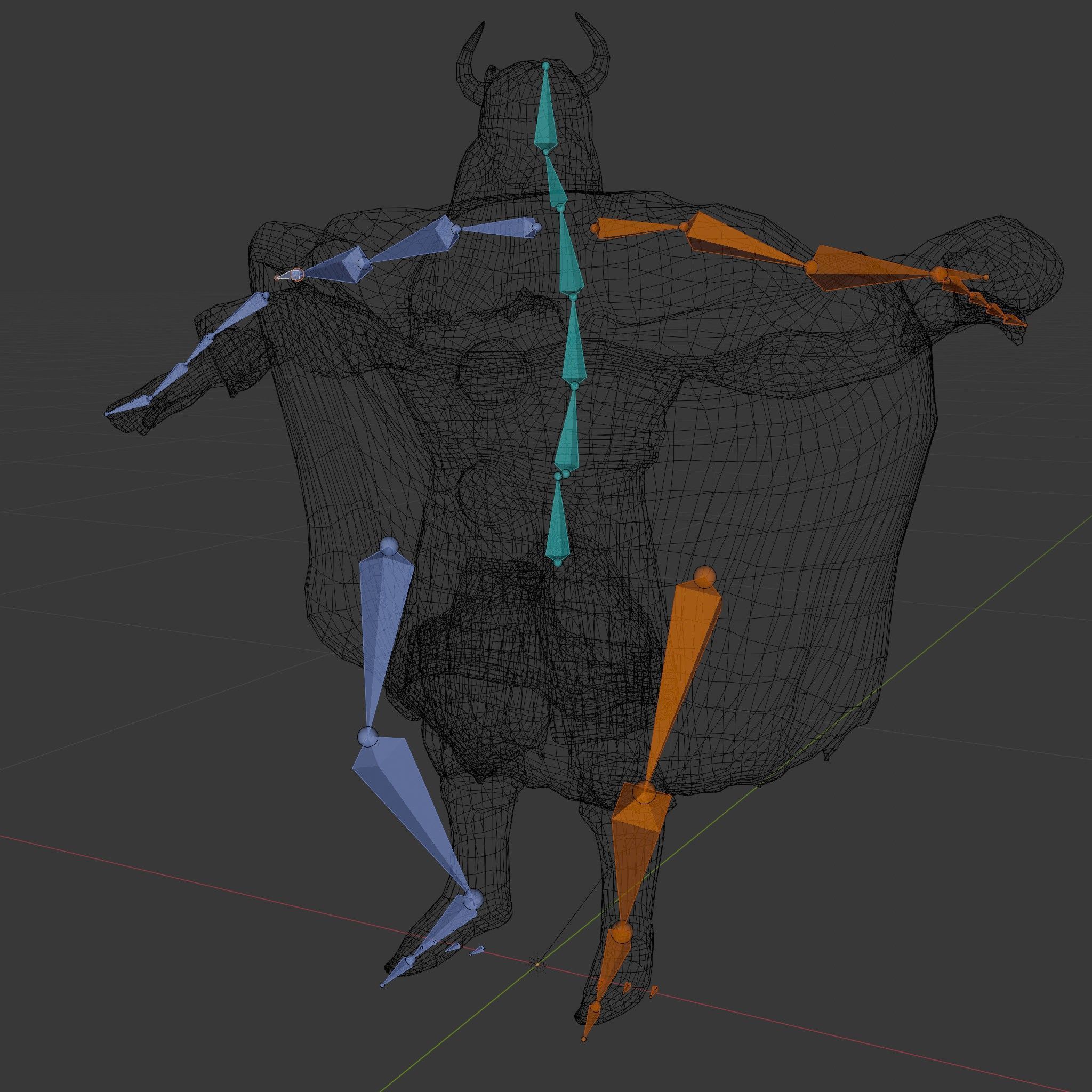 Nordic King Character Model Rigged and Animated Low-poly 3D model_6