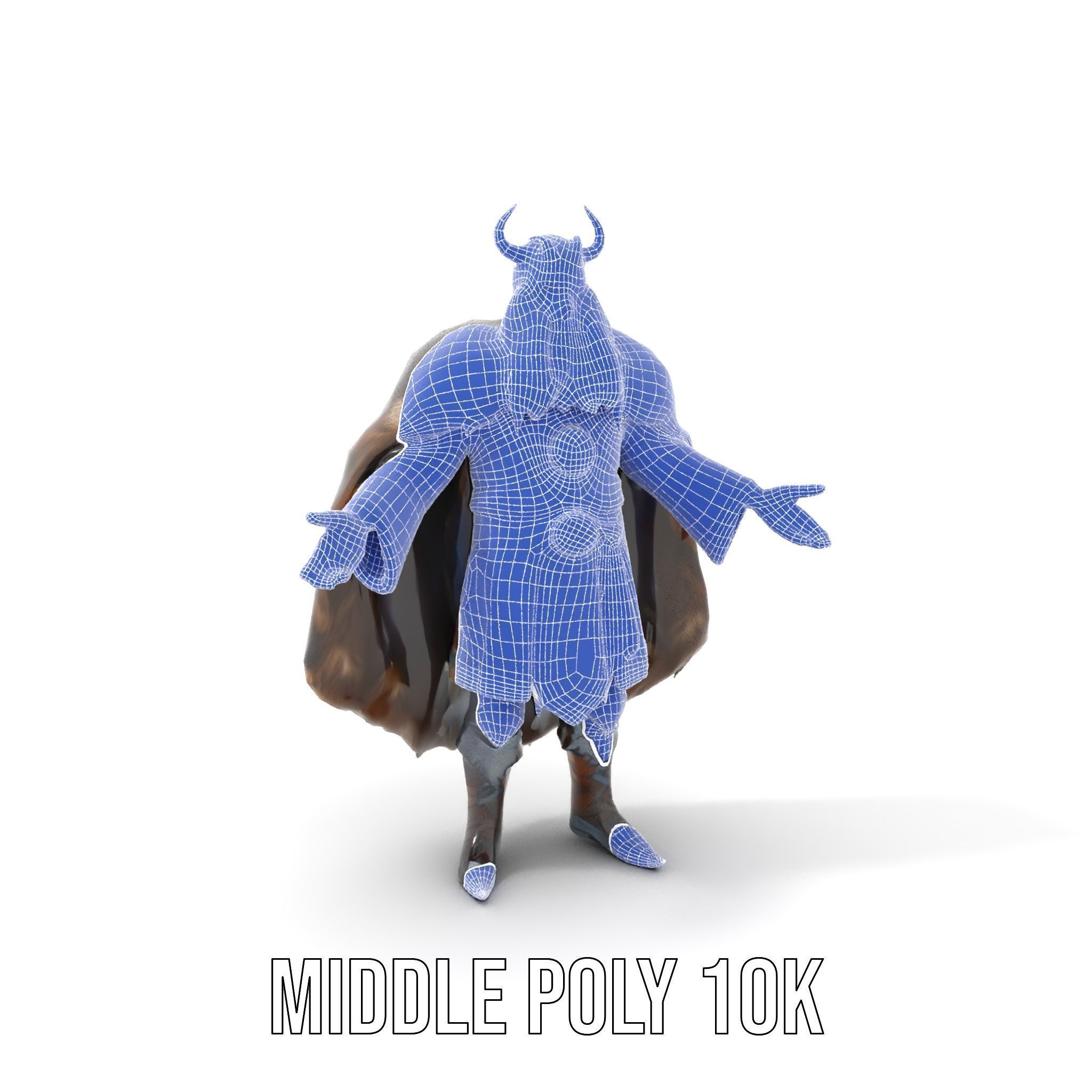 Nordic King Character Model Rigged and Animated Low-poly 3D model_28