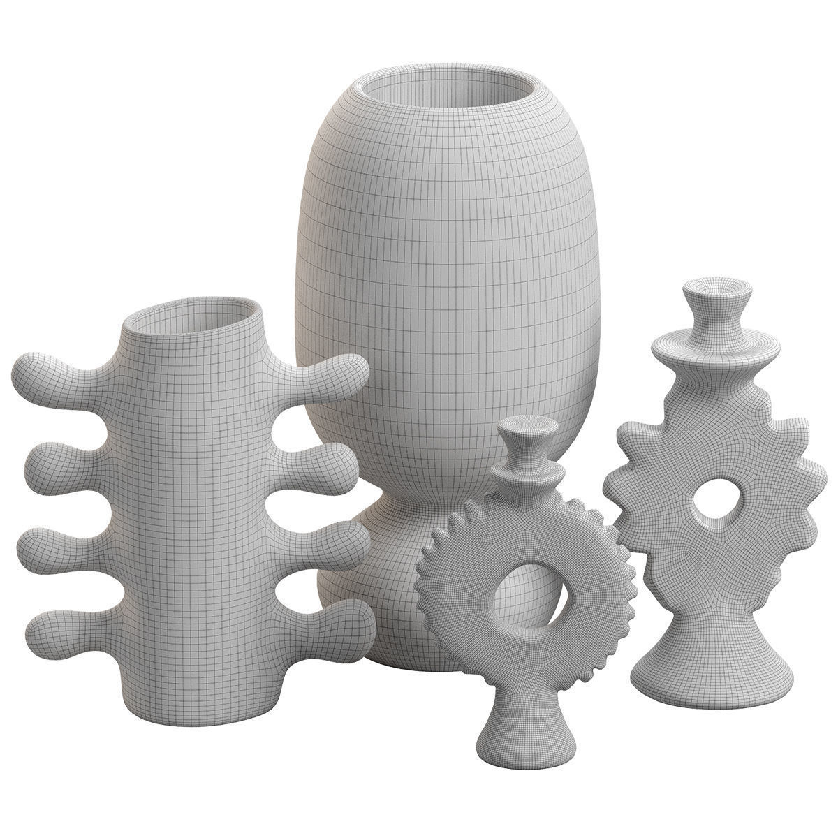 Decorative Vases 3D model_11