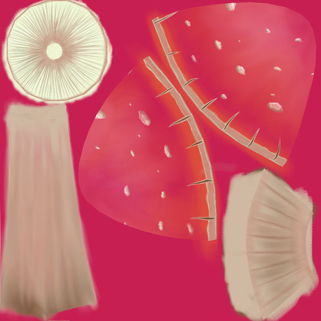 Stylized Red Mushroom Low-poly 3D model_9