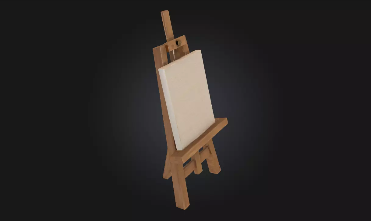 Blank Canvas Minimalist Art Prop Model for Studio 3D model_0