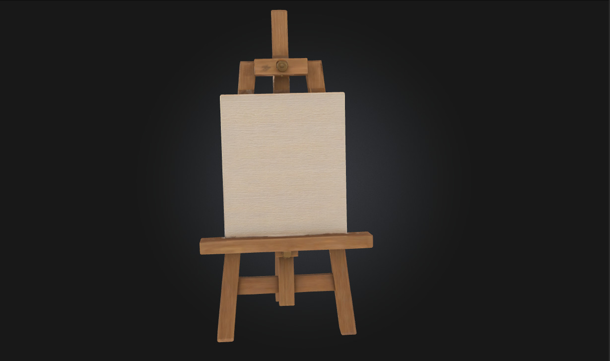 Blank Canvas Minimalist Art Prop Model for Studio 3D model_6