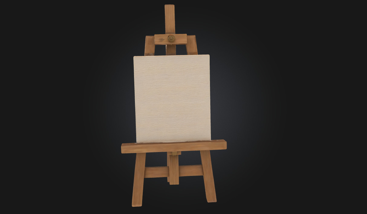 Blank Canvas Minimalist Art Prop Model for Studio 3D model_4
