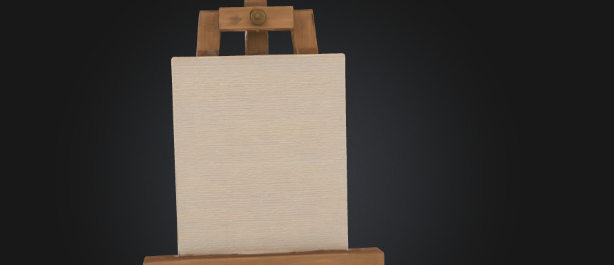 Blank Canvas Minimalist Art Prop Model for Studio 3D model_5