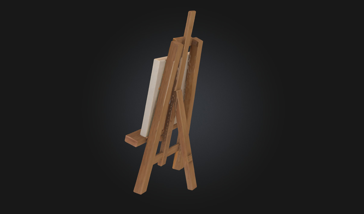Blank Canvas Minimalist Art Prop Model for Studio 3D model_2