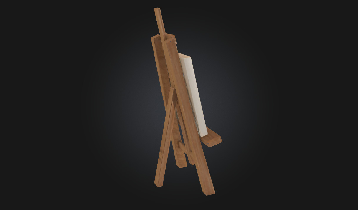 Blank Canvas Minimalist Art Prop Model for Studio 3D model_3