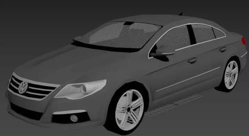 Volkswagen Passat CC 2008 Low-poly 3D model_0