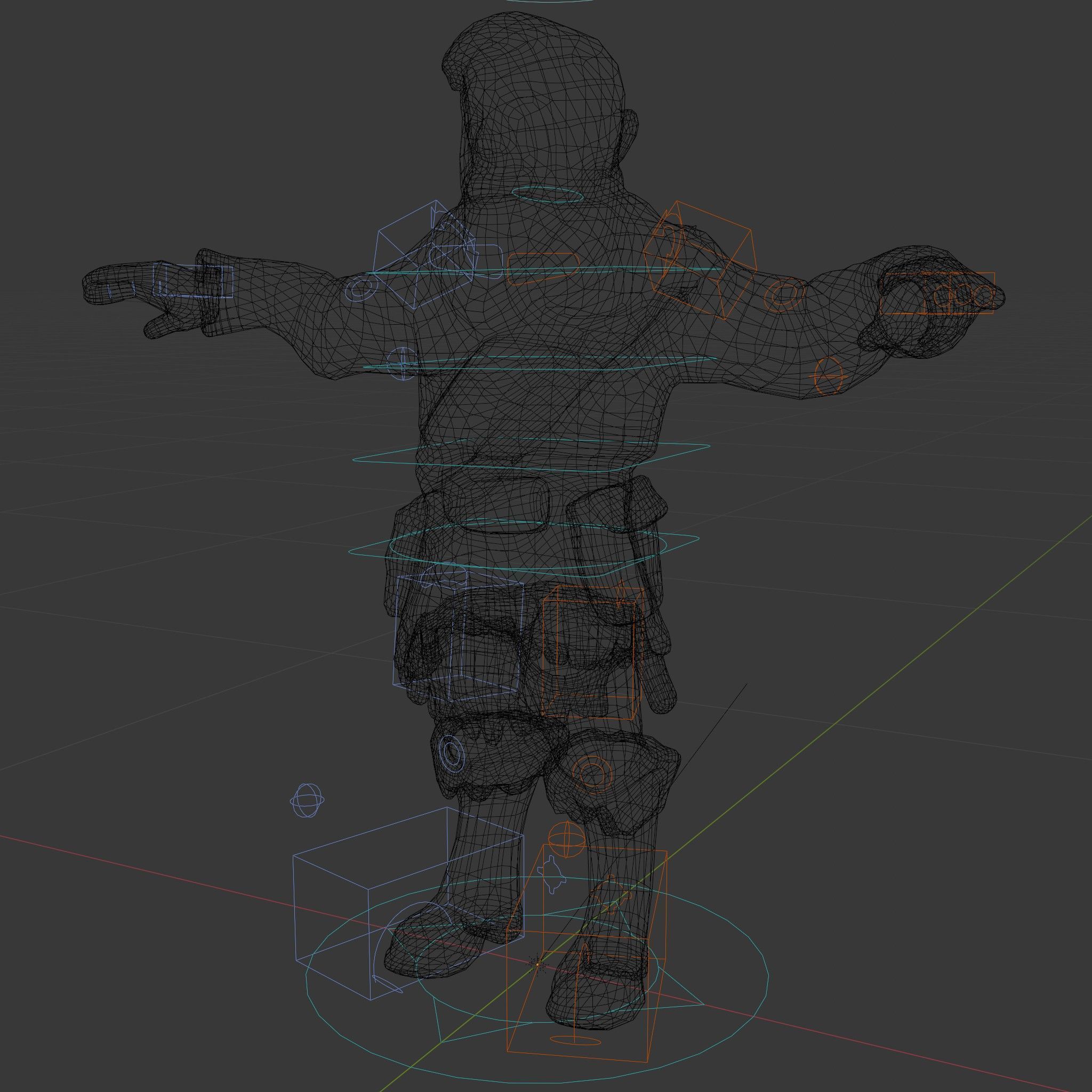 Bearded Adventurer Man Rigged and Animated Low-poly 3D model_6