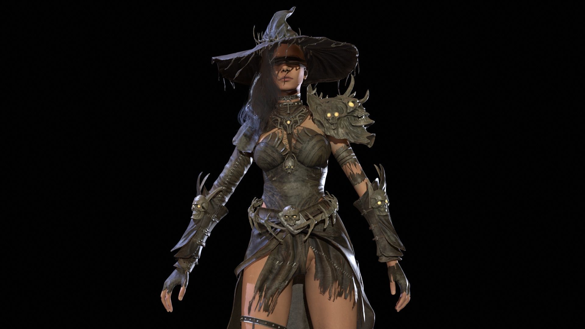 Witch Starter Pack Low-poly 3D model_21