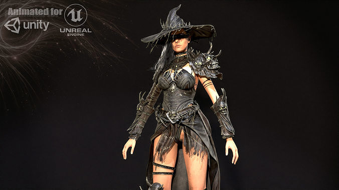 Witch Starter Pack Low-poly 3D model
