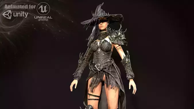 Witch Starter Pack Low-poly 3D model
