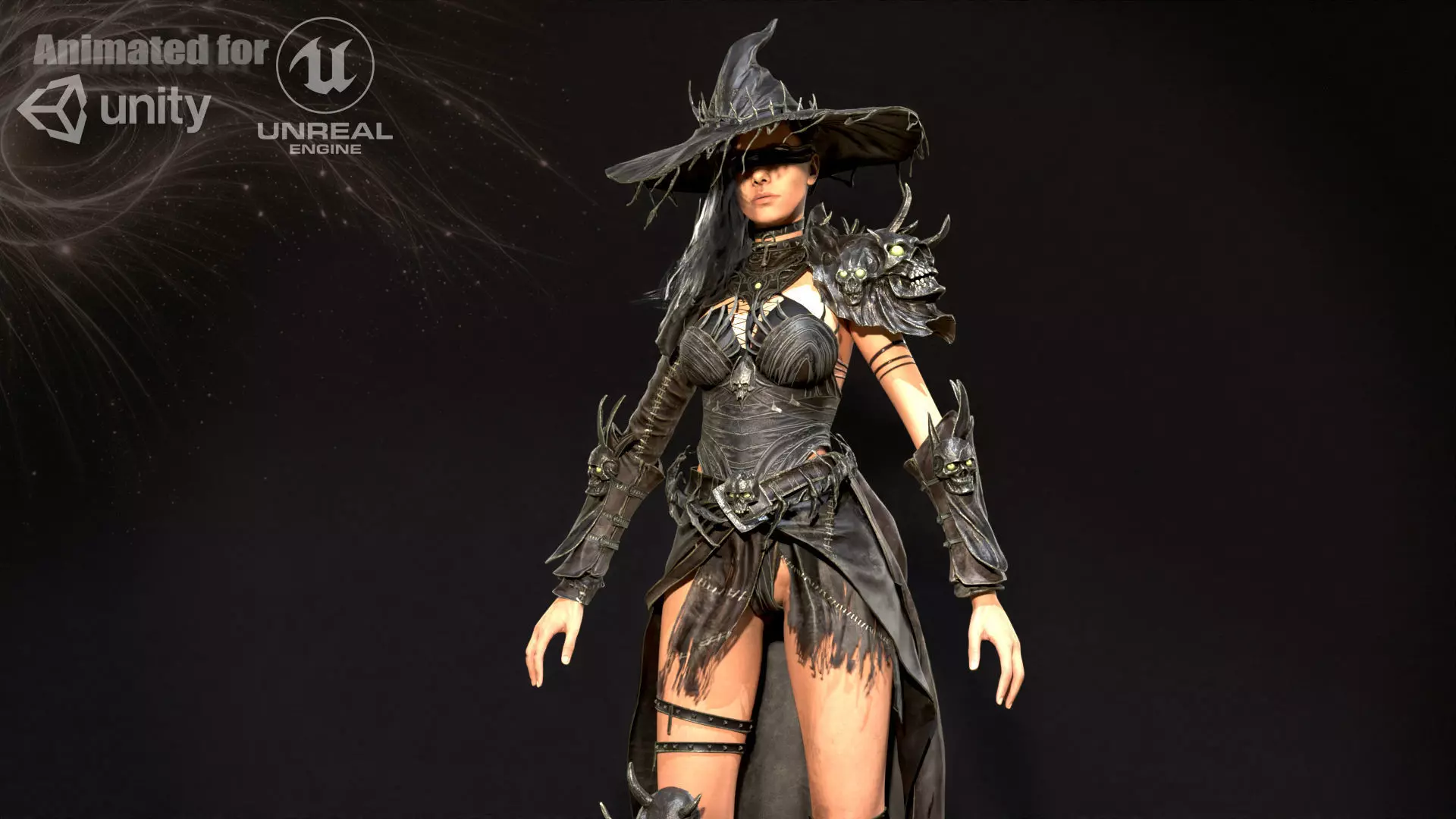 Witch Starter Pack Low-poly 3D model_0