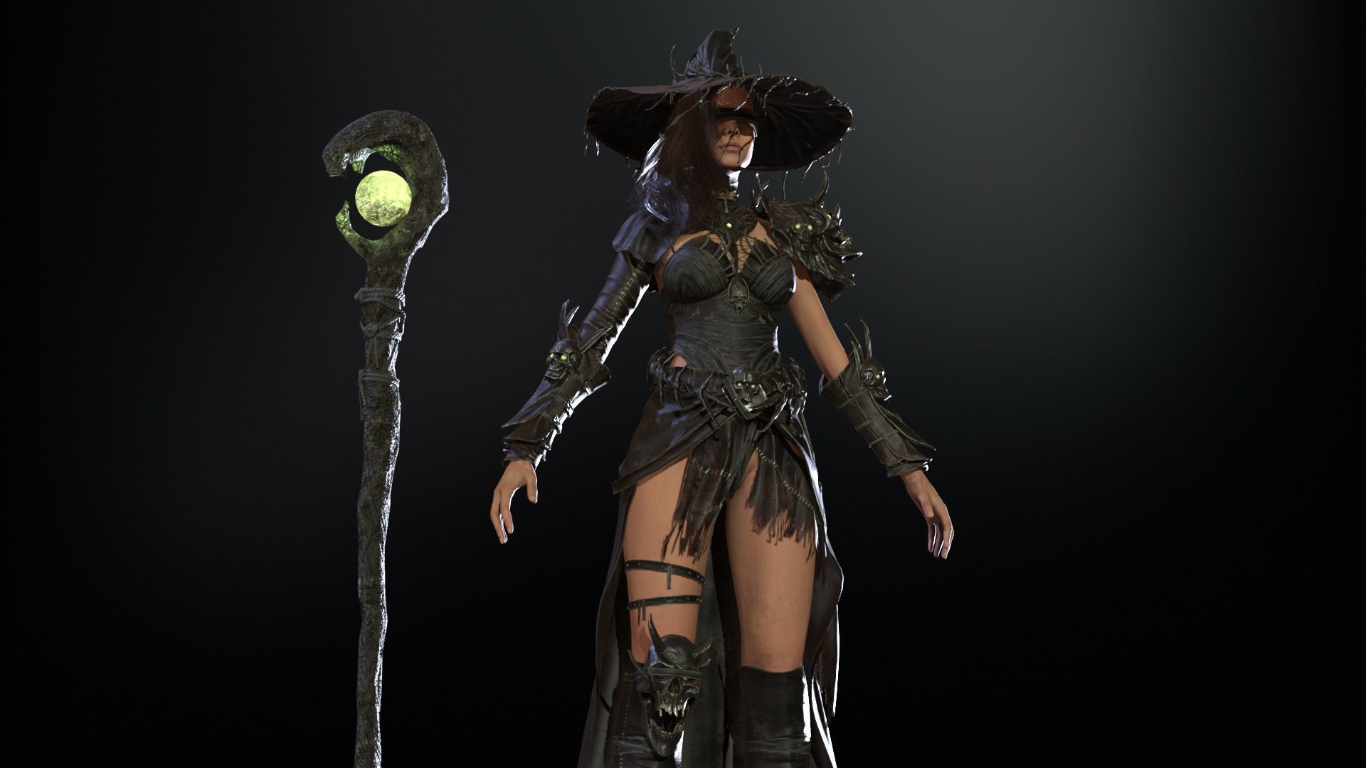 Witch Starter Pack Low-poly 3D model_23