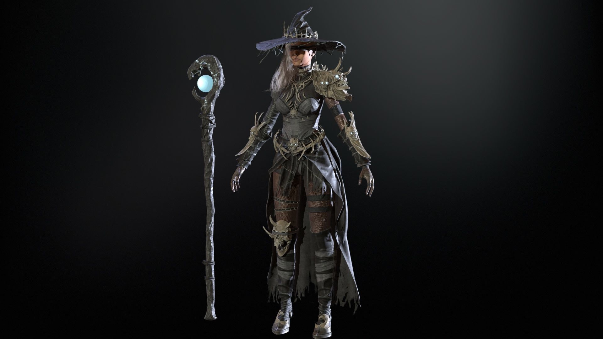 Witch Starter Pack Low-poly 3D model_12